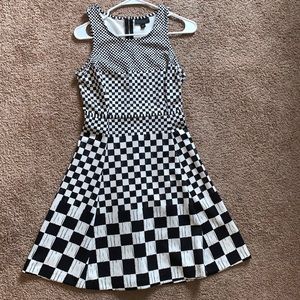 Worthington Black And White Checkered Dress